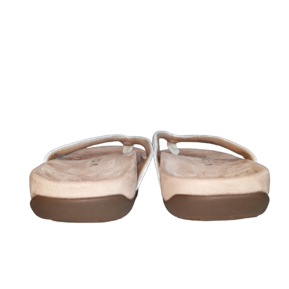 Vionic Dillon White Lizard Embossed Print Flip Flop Thong Sandals Size 8 Wide - Picture 7 of 10